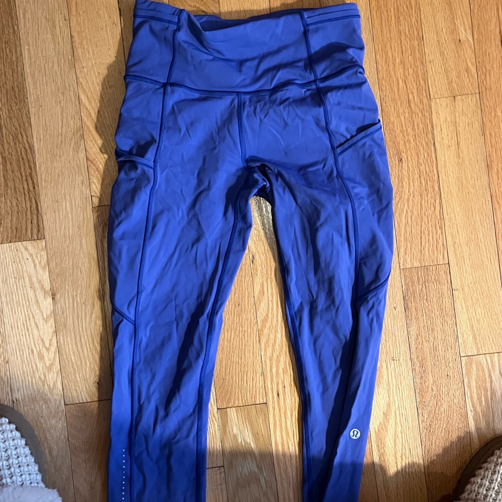 Lulu leggings blue cropped